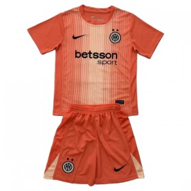 Koszulka Inter Mediolan Bramkarska Dziecięcy 2025-26 Pomarańczowy Koszulki Piłkarskie Krótki Rękaw